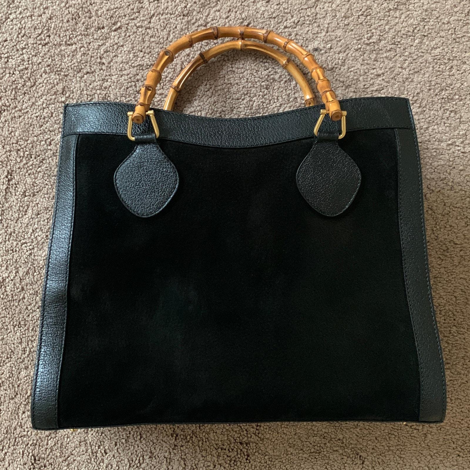 Gucci Black Bamboo Bag - Etsy