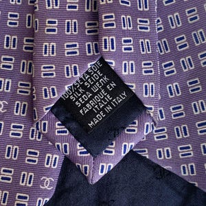 Chanel coco mark silk Neck tie authentic with COA image 6