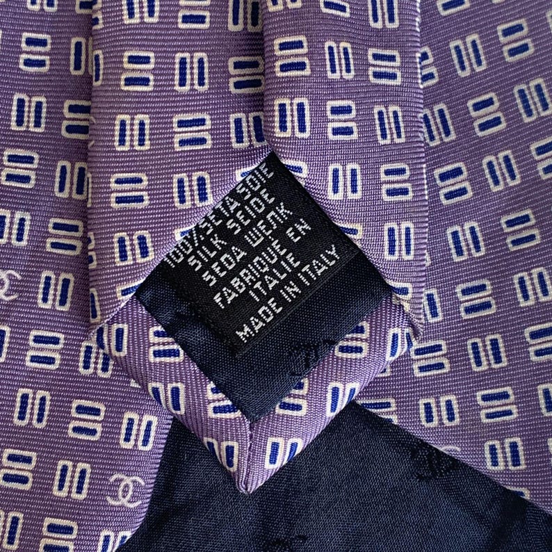 Chanel coco mark silk Neck tie authentic with COA image 6