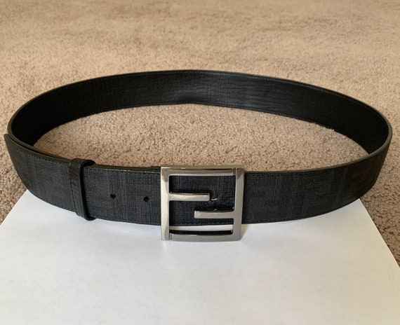 Authentic Fendi Unisex Vintage Black Monogram Belt Size 95 Cm 38 Inch Etsy Canada