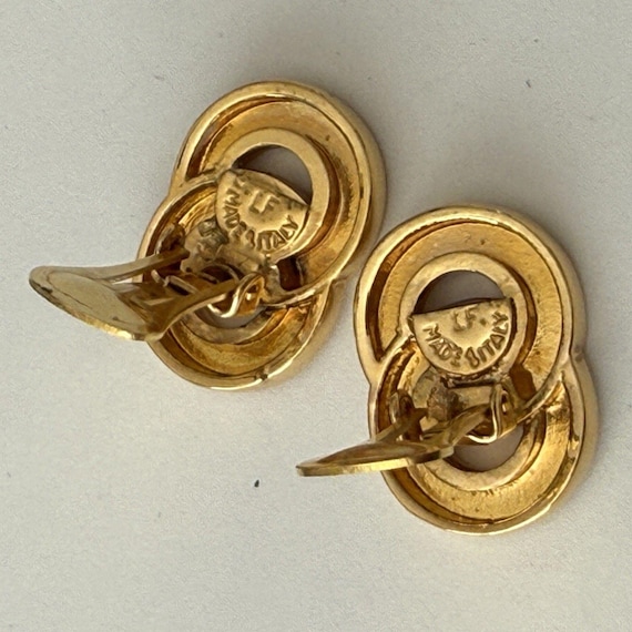 Authentic Celine Paris Interlocking 2 Circles Cli… - image 2