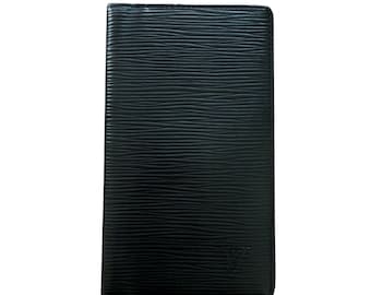 Louis Vuitton Black Epi Leather Card Holder Wallet Organizer COA Unisex CA1015