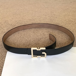 DG1018 Dolce & Gabbana unisex black leather belt size 85 cm 34 inches