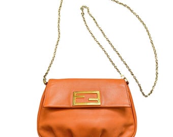 希少 美品 FENDI ペカン柄 ショルダーバッグ ポシェット ブラウン 