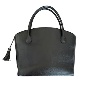 Valentino Garavani black leather V logo tassel handbag authentic with COA image 3