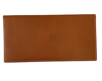 Loewe brown leather unisex card holder wallet authentic with COA