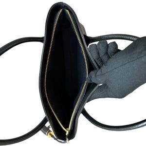 Valentino Garavani black leather V logo tassel handbag authentic with COA image 5