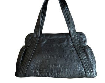 Chanel 31 Rue Cambon Unlimited Bowling black Leather Shoulder bag authentic wit