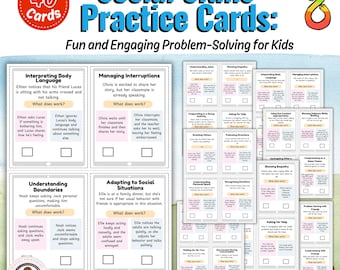 Social Skills Practice Cards: Fun and Engaging Problem-Solving for Kids 40 Cards