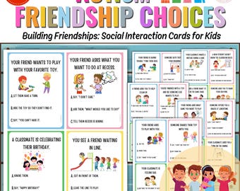 Building Friendships: Social Interaction Cards for Kids 32 cards
