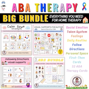 Kit di supporto per la terapia ABA per casa e clinica - Pacchetto completo per l'autismo