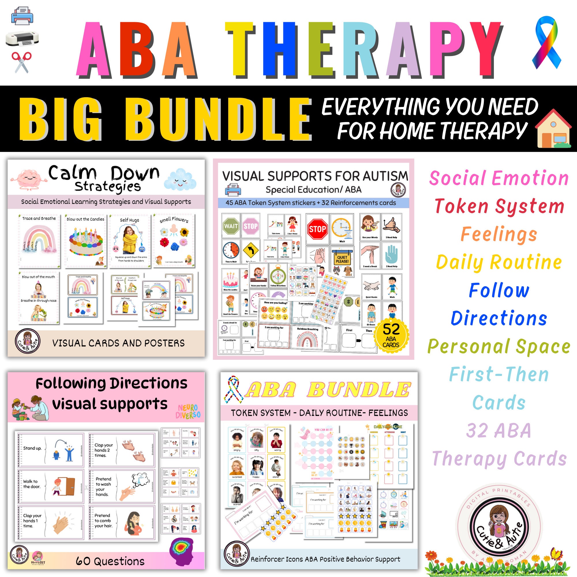 Kit di supporto per la terapia ABA per casa e clinica - Pacchetto completo per l'autismo