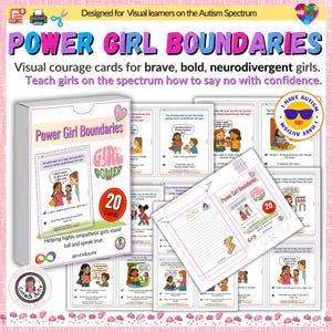 Power Girl Grenzen – 20 Stimme- & Wahlkarten für Mädchen mit Autismus