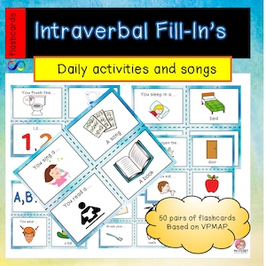 VB-MAPP Intraverbal Fill In Association Flashcards