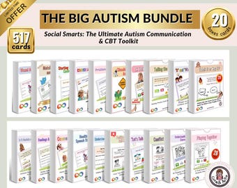 Pacchetto di abilità sociali e CBT: le migliori 700 carte di comunicazione e CBT per l&#39;autismo