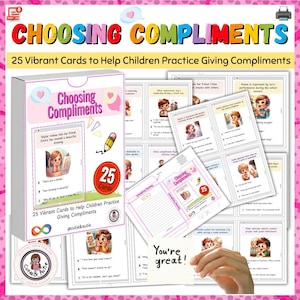 Complimenten kiezen: een leuk leermiddel voor kinderen met autisme 25 KAARTEN
