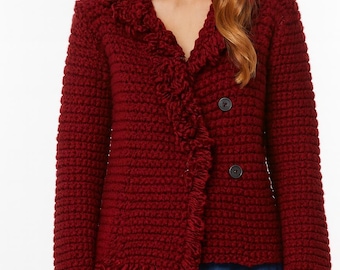 エレガントなかぎ針編みのフェスティバルカーディガンのパターン - PDFチュートリアル