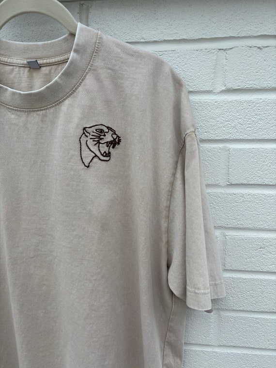 Vintage Distressed Oversized Panther Tee
