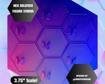 Action Figure Stands Hex Solution Action Figure Display Stands for 1:18 or 3.75" Scale Action Figures - Designed by LandspeederLuke