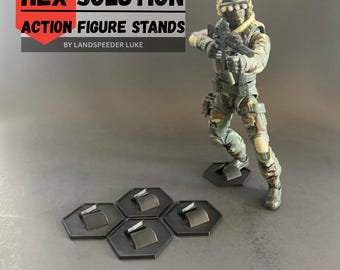 Action Figure Stands Hex Solution Mini Action Figure Display Stands for 1/12 or 6" Action Figures