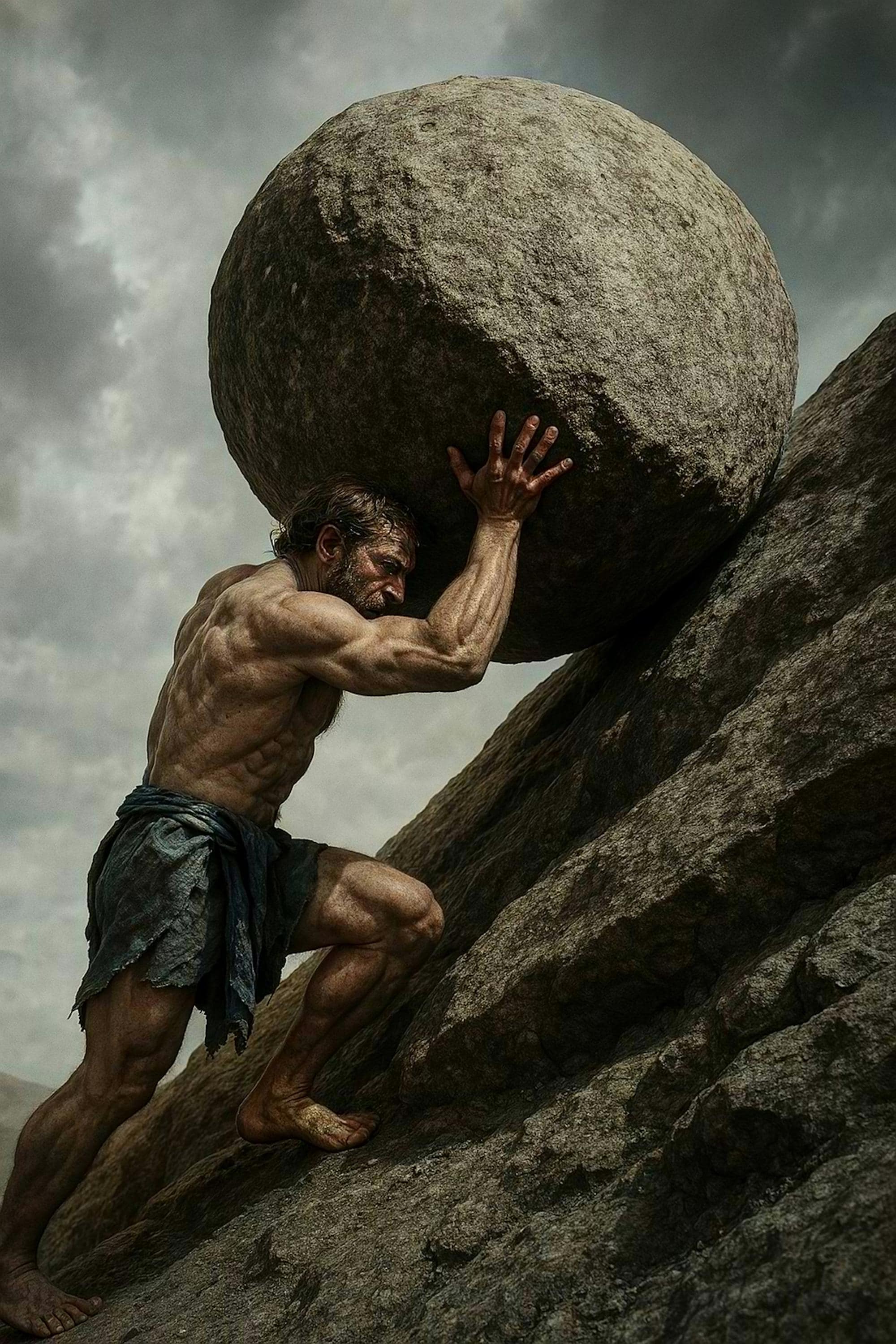 Mythical Characters: Sisyphus. A Digital Image by Willful Wall Art