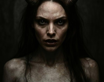 Mythical Characters:  Lilith.  A digital image by Willful Wall Art.