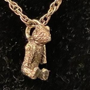 Tiffany & Co. Articulated Bear Pendant and Chain Sterling Silver 925 Vintage Necklace image 3