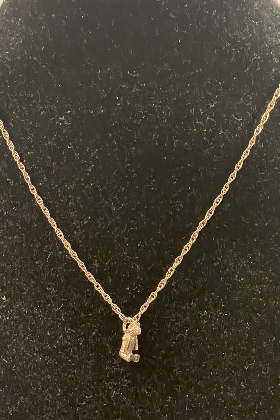 Tiffany & Co. Articulated Bear Pendant and Chain Sterling Silver 925 Vintage Necklace