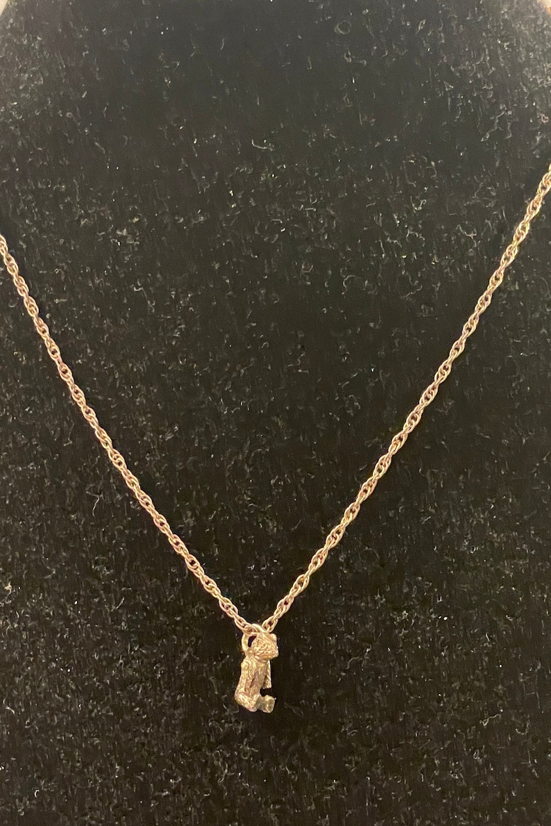 Tiffany & Co. Articulated Bear Pendant and Chain Sterling Silver 925 Vintage Necklace image 1
