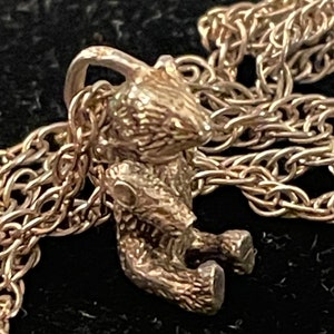Tiffany & Co. Articulated Bear Pendant and Chain Sterling Silver 925 Vintage Necklace image 7