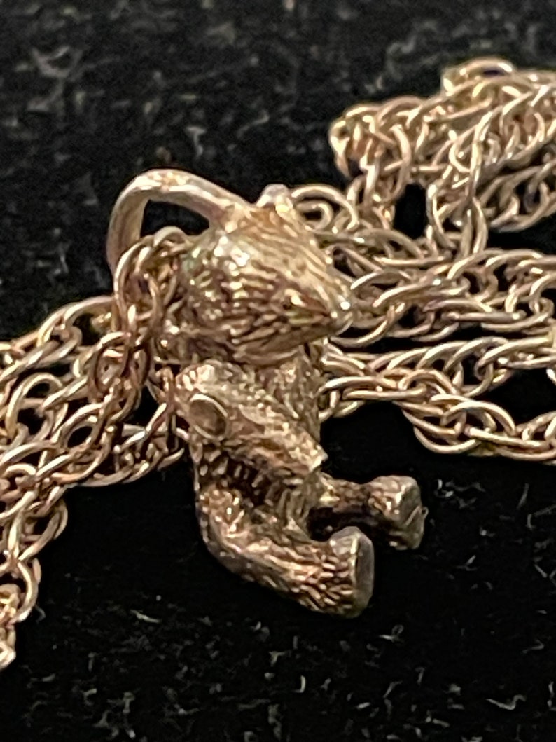 Tiffany & Co. Articulated Bear Pendant and Chain Sterling Silver 925 Vintage Necklace image 7