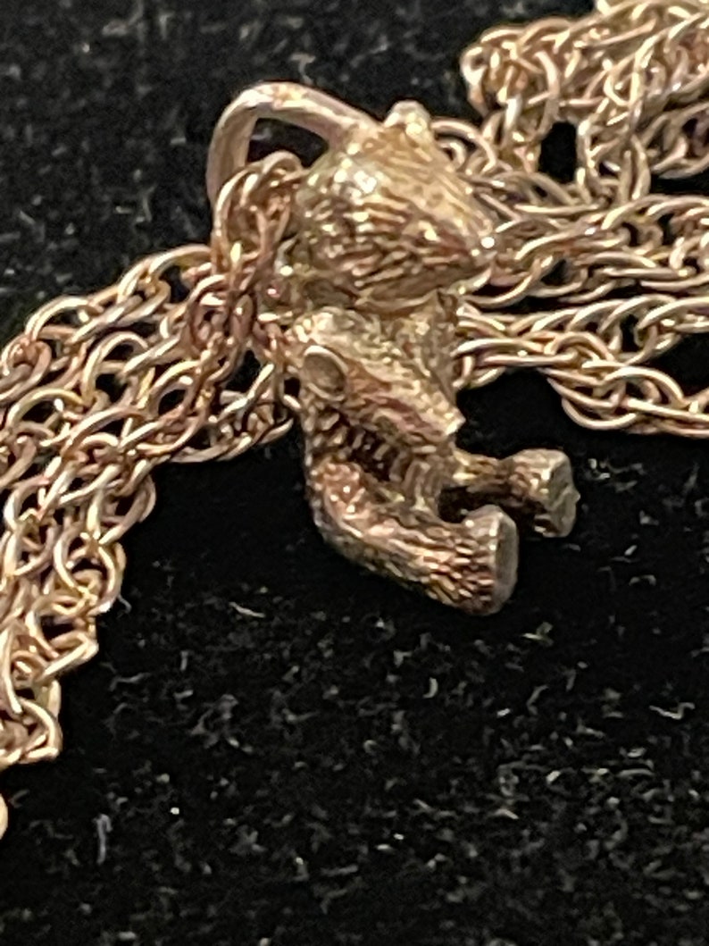 Tiffany & Co. Articulated Bear Pendant and Chain Sterling Silver 925 Vintage Necklace image 6