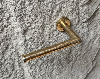 Handgemaakte massief messing toiletrolhouder: tissuehouder voor wandmontage