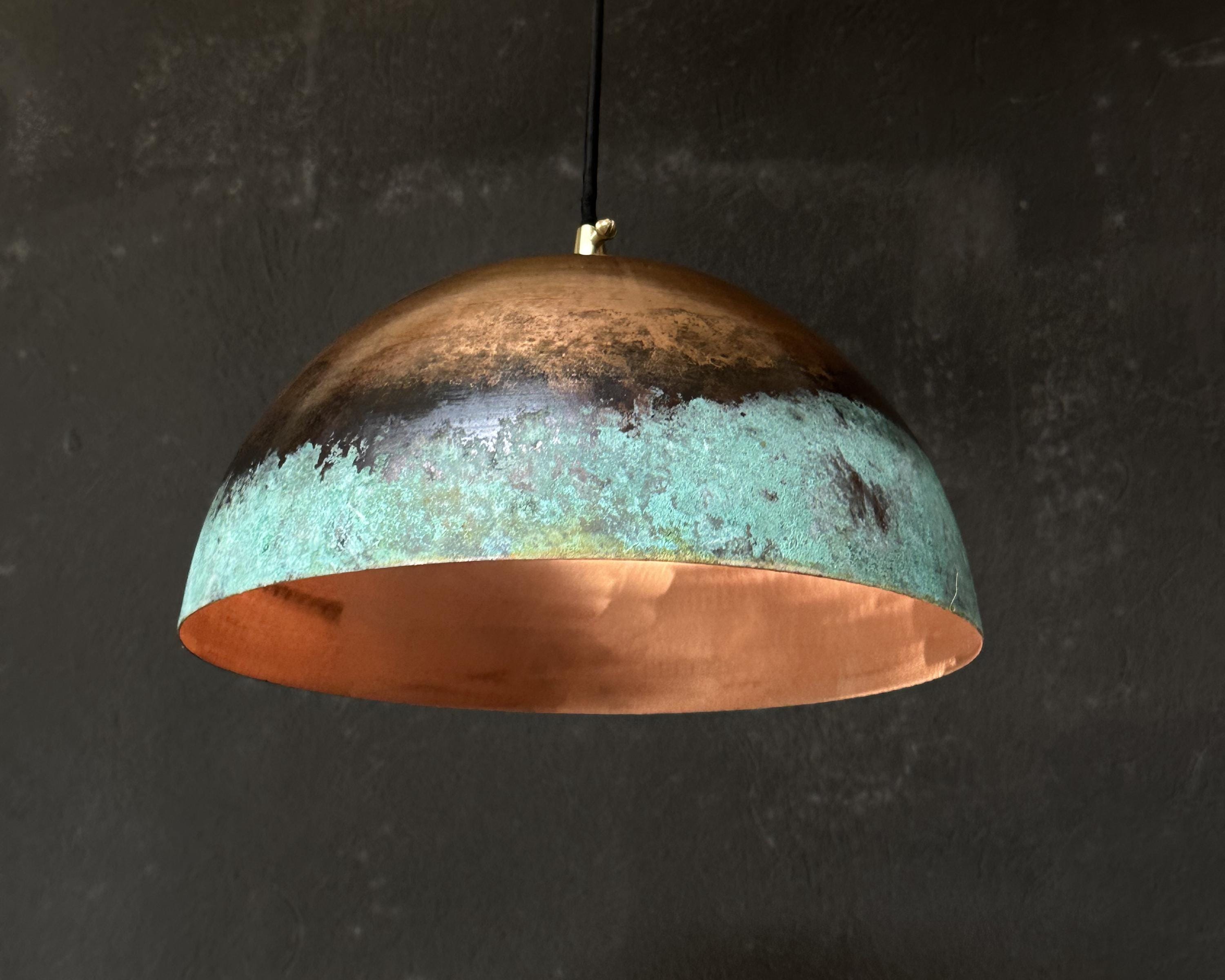 【在庫限り】 Island Copper Handcrafted Kitchen Pendant Copper Lighting, ライト・ランタン