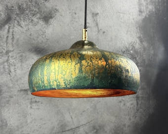 Copper Dome Pendant Light: Handmade Kitchen Island Lighting