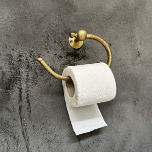 Portarotolo di carta igienica in ottone massiccio, portarotolo di carta igienica montato a parete realizzato a mano, portarotolo di carta igienica in ottone per il bagno