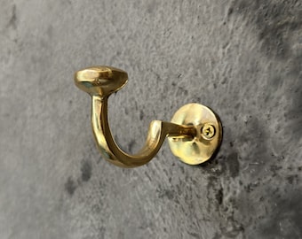 Solid Brass Wall Hook: Vintage Bathroom Towel Hooks