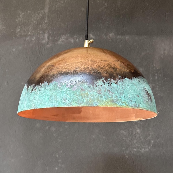 Handcrafted Copper Island Kitchen Lighting, Copper Pendant Light Fixture , Rustic Penadnt lamp