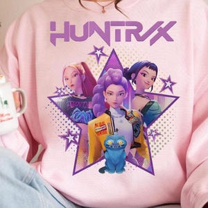 Kpop Huntrix Shirt, Kpop Demon Hunters Shirt, Kpop Huntrix Shirt, Mira, Rumi, Zoey, Derpy Tiger Shirt, Gift for Huntrix fans, Saja Boys Fans