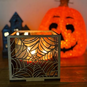 Candelabro de Halloween/telaraña