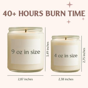 two candles of different sizes, with labels indicating their respective burn times.