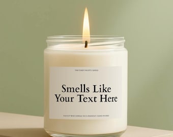 Smells Like Custom Candle, Blank Label Candle, Custom Logo, Personalized Candle, 4 oz Candle Gift, Mini Candle Wedding Gift