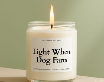 Light when dog farts candle Fart candle Dog Owner gifts Mother's Day gifts Dog Mom Gift Funny Candles For Dog Owners