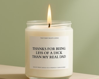 Bougie drôle de beau-père en vrac, cadeau papa en prime, cadeau fête des pères, cadeau bâillon pour beau-père, cadeau d'anniversaire pour papa, cadeau bougie de soja