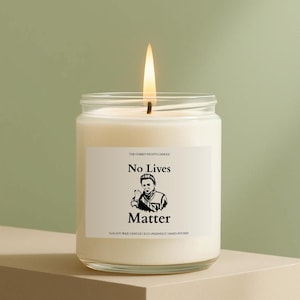 No Lives Matter soy candle, Halloween gift for her, horror movie gift, funny friend gift, Halloween decor, Michael Myers