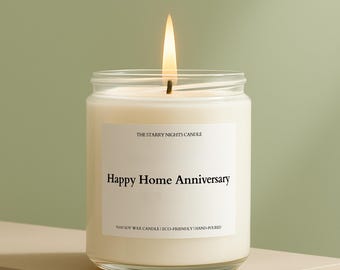 Home-A-Versary, Realtor Gift, Housewarming Gift, Personalized Gift, New Home, Anniversary Gift, Custom Candle, Homeowner
