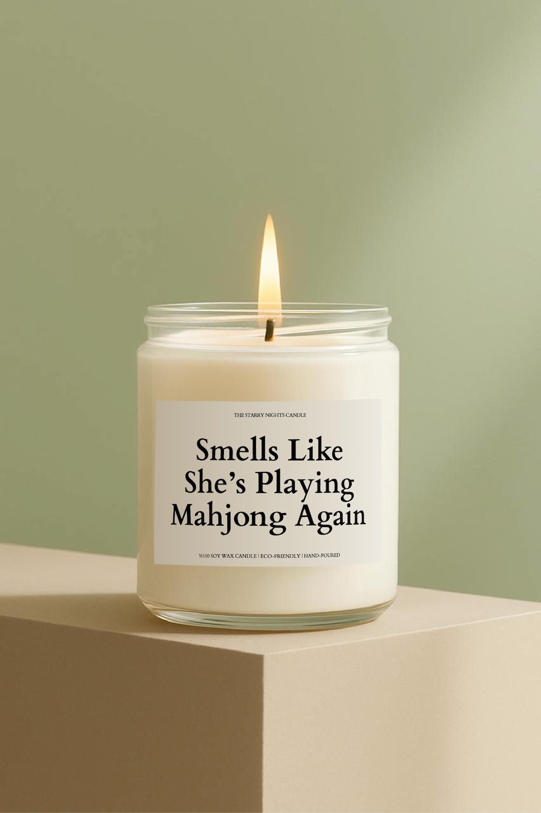 She's Playing Mahjong Again Candle