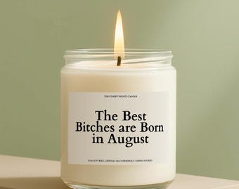 Custom August Birthday Candle Gift for Best Friend, Zodiac Candle Gift for Her, Birthday Party Decor, 21st Birthday Gift