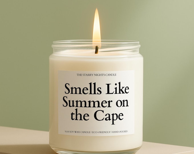 Smells Like Summer On The Cape Soy Wax Candle, Cape Cod Massachusetts Decoration, Cape Cod Gift, Cape Cod Candle