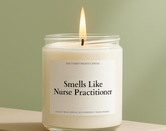 Nurse Practitioner Gift Badass Nurse Practitioner Custom Candle Funny Unique Handmade New NP Nursing Grads Graduate